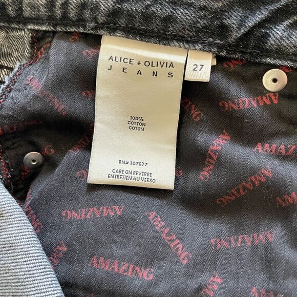 ALICE + OLIVIA jeans distressed crop size 27 - Picture 8 of 16